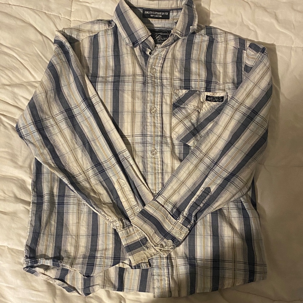 Boys fox button down